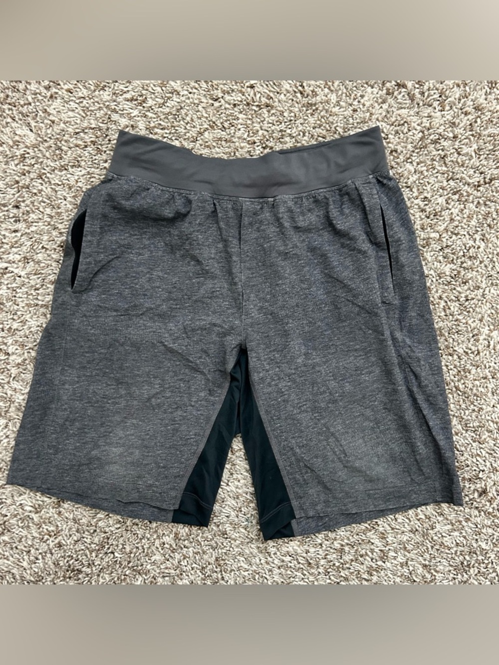 Lululemon T.H.E. Shorts Mens Small Gray 9”Linerless Gym Running